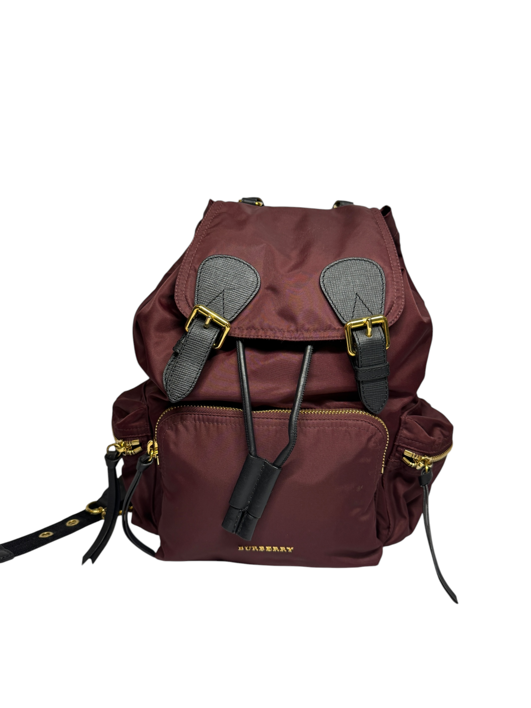 Burberry Technical Nylon and Leather Medium Rucksack Backpack