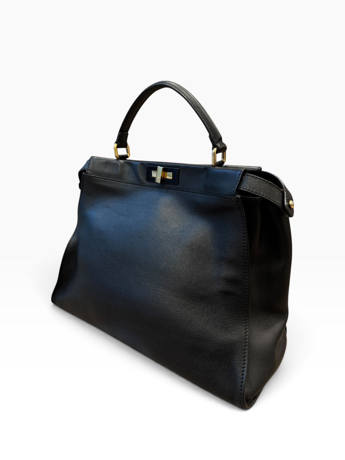 Fendi Peekaboo Black Leather