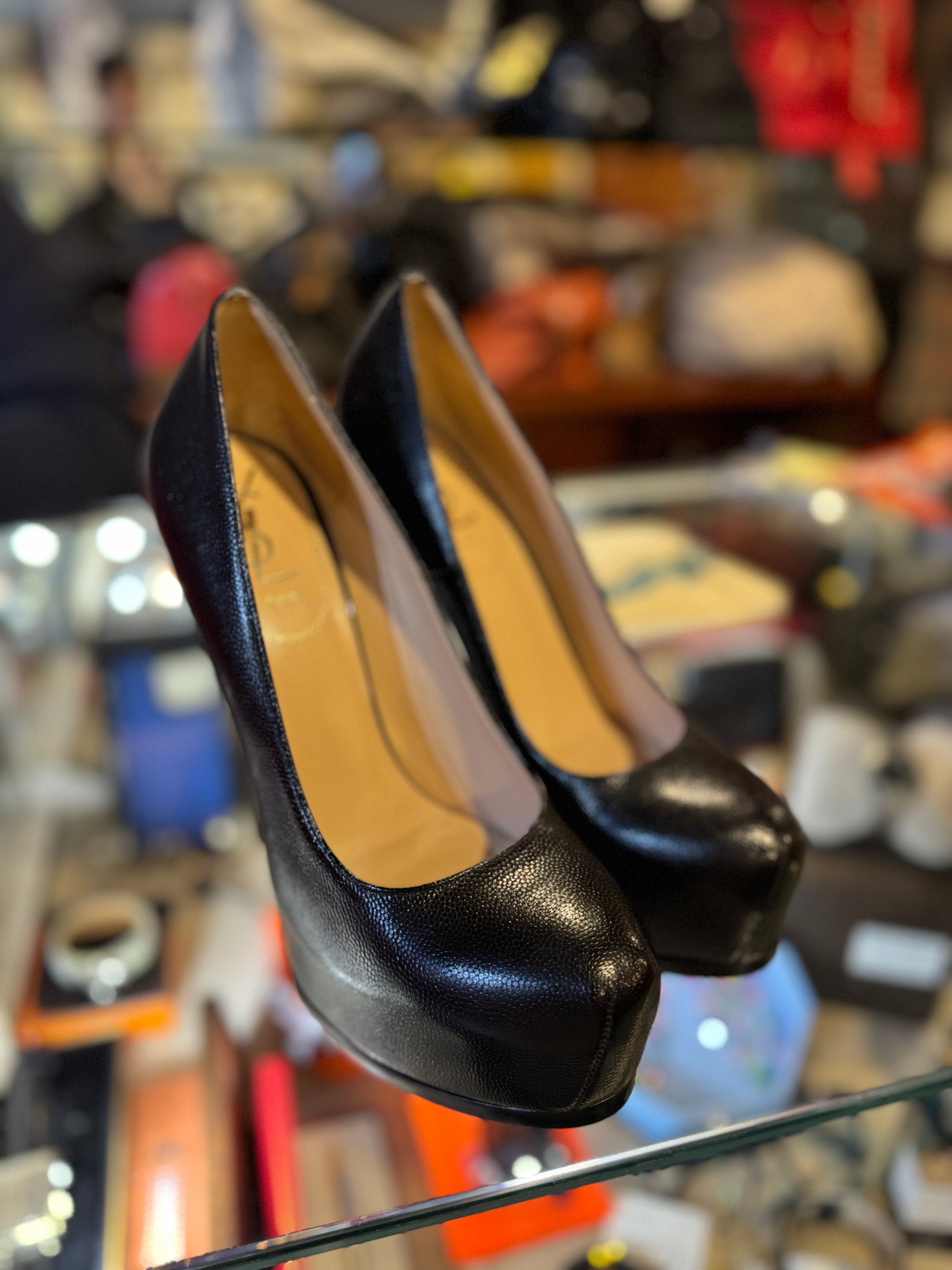 Tacones YSL Negro Caviar