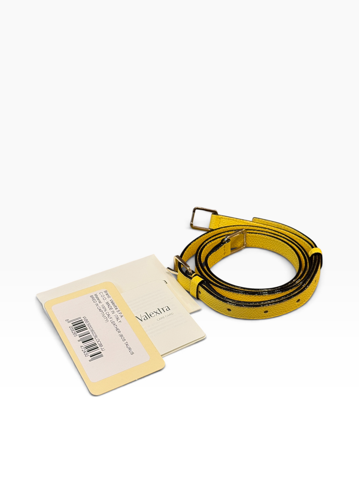 Valextra Top Handle Amarillo en Piel Italiana con Correa