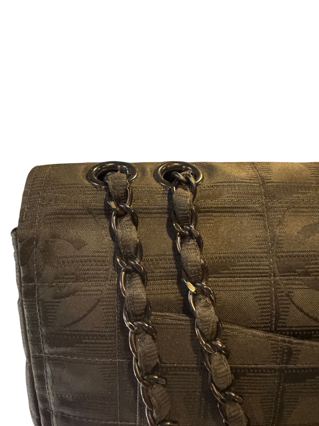 Chanel Travel Line Flap Bag Nylon Black Shoulder Bag