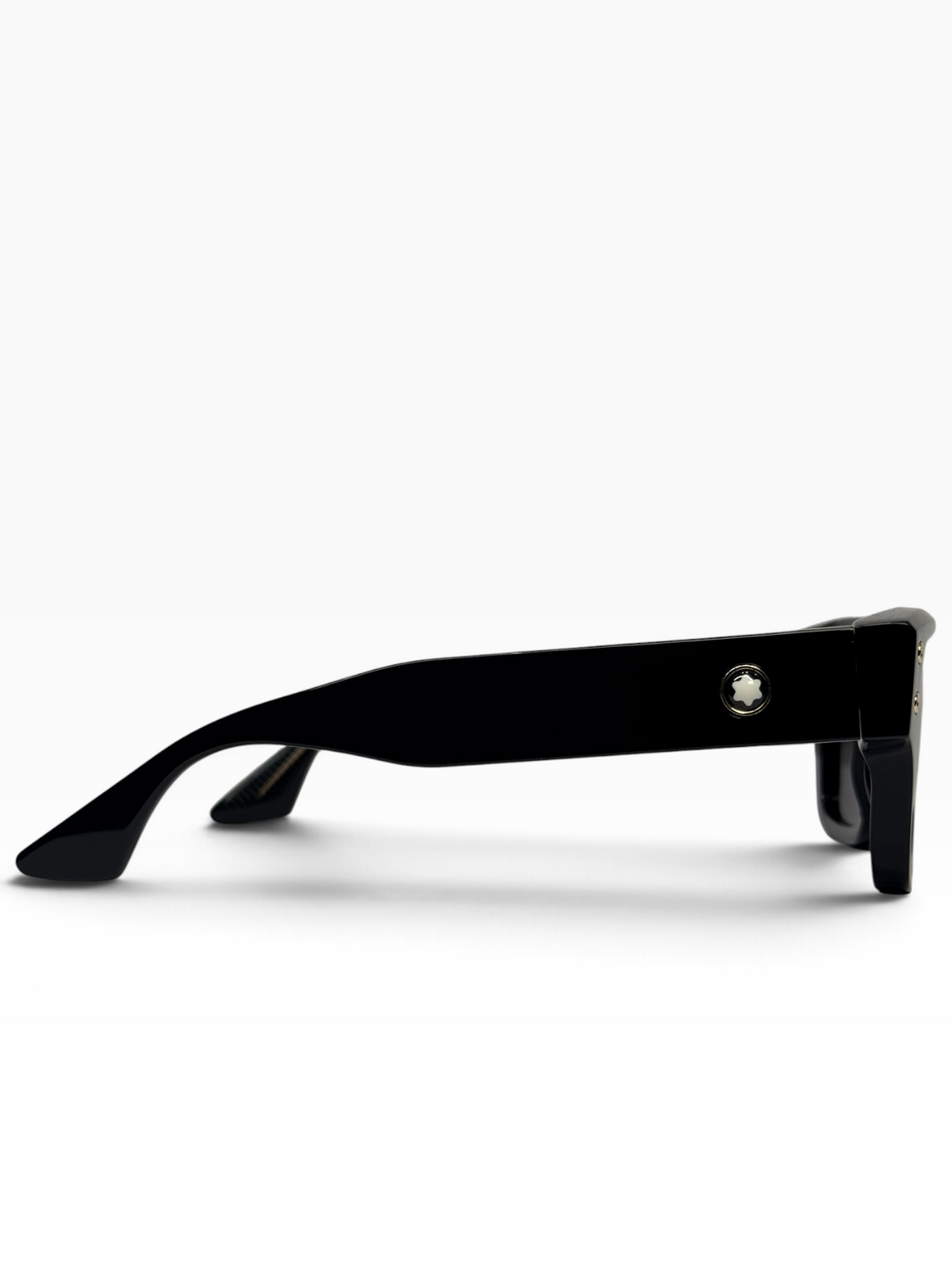 Rectangular Sunglasses Black Acetate