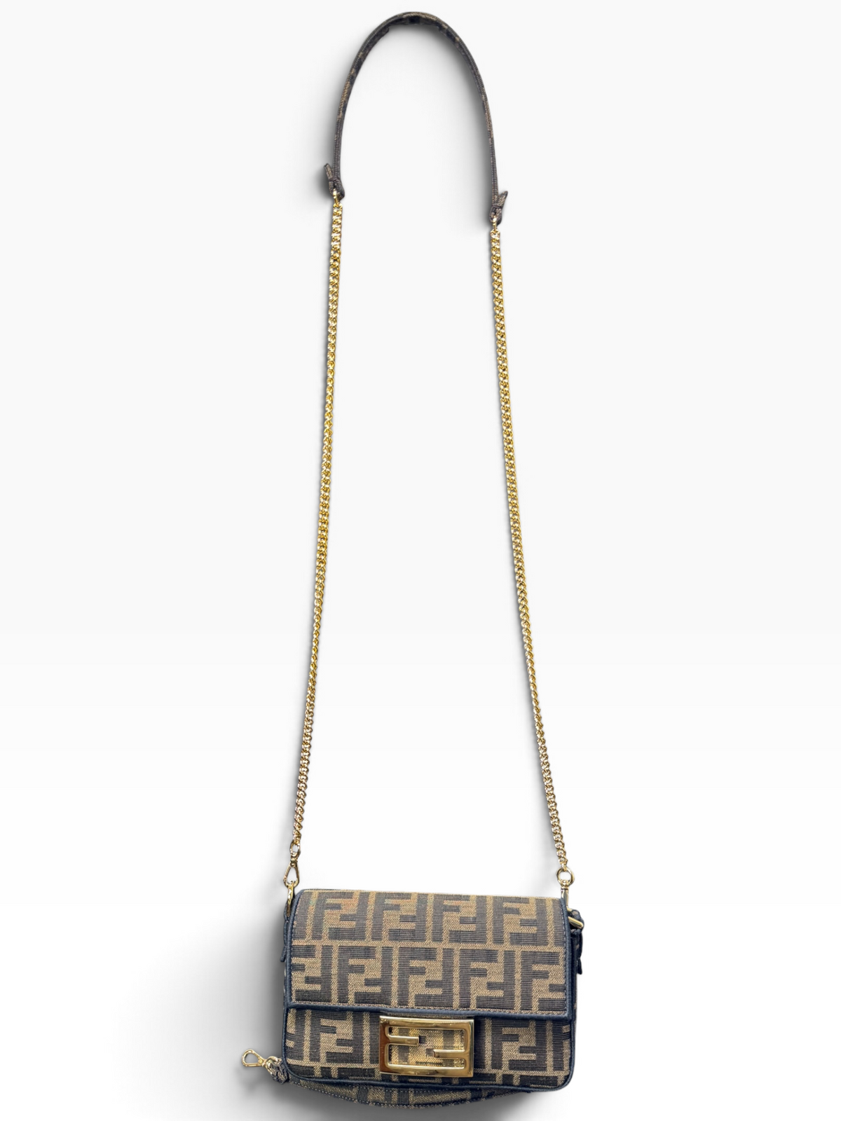 Fendi Baguette Mini Zucca Marron