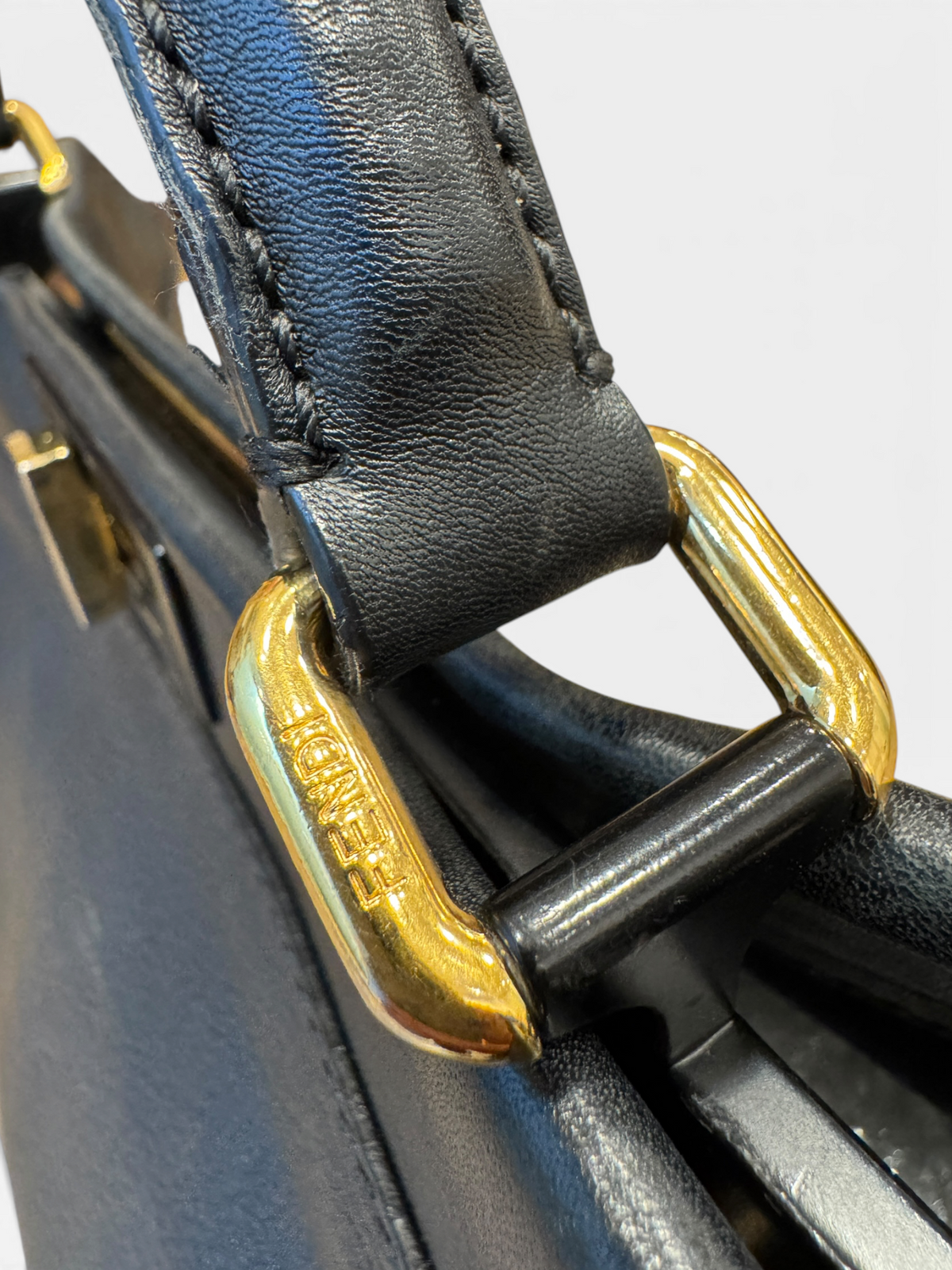 Fendi Peekaboo Black Leather