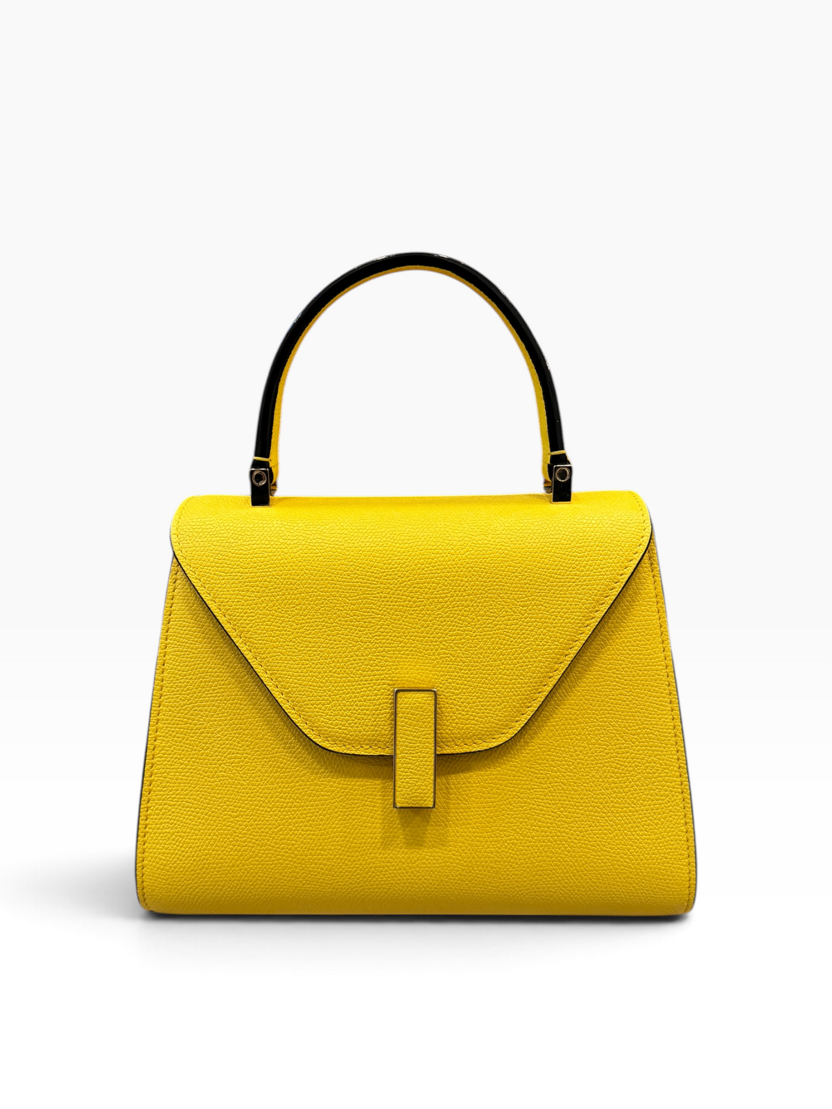 Valextra Top Handle Amarillo en Piel Italiana con Correa
