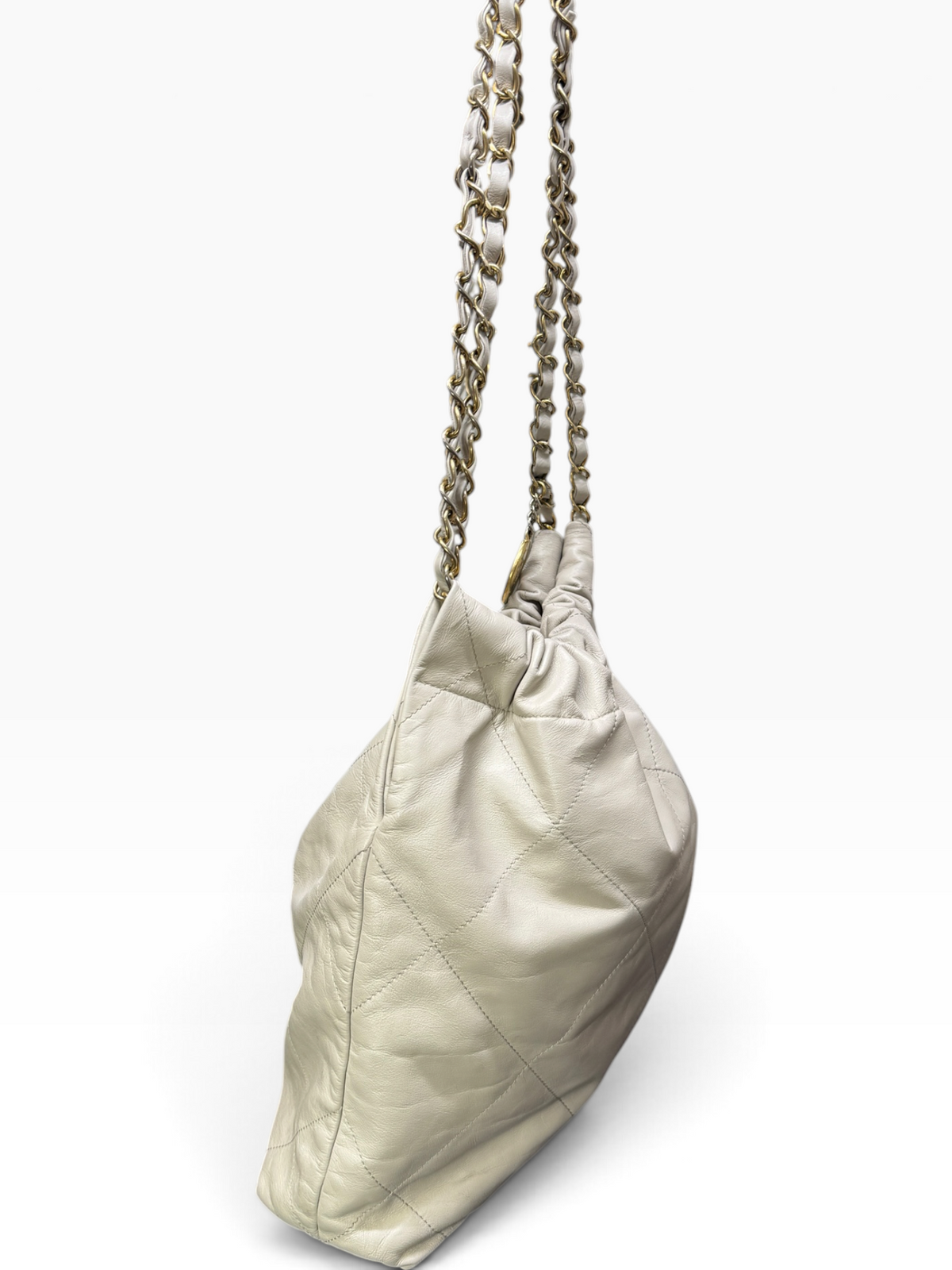 Chanel 22 Hobo Bag Small Ecru