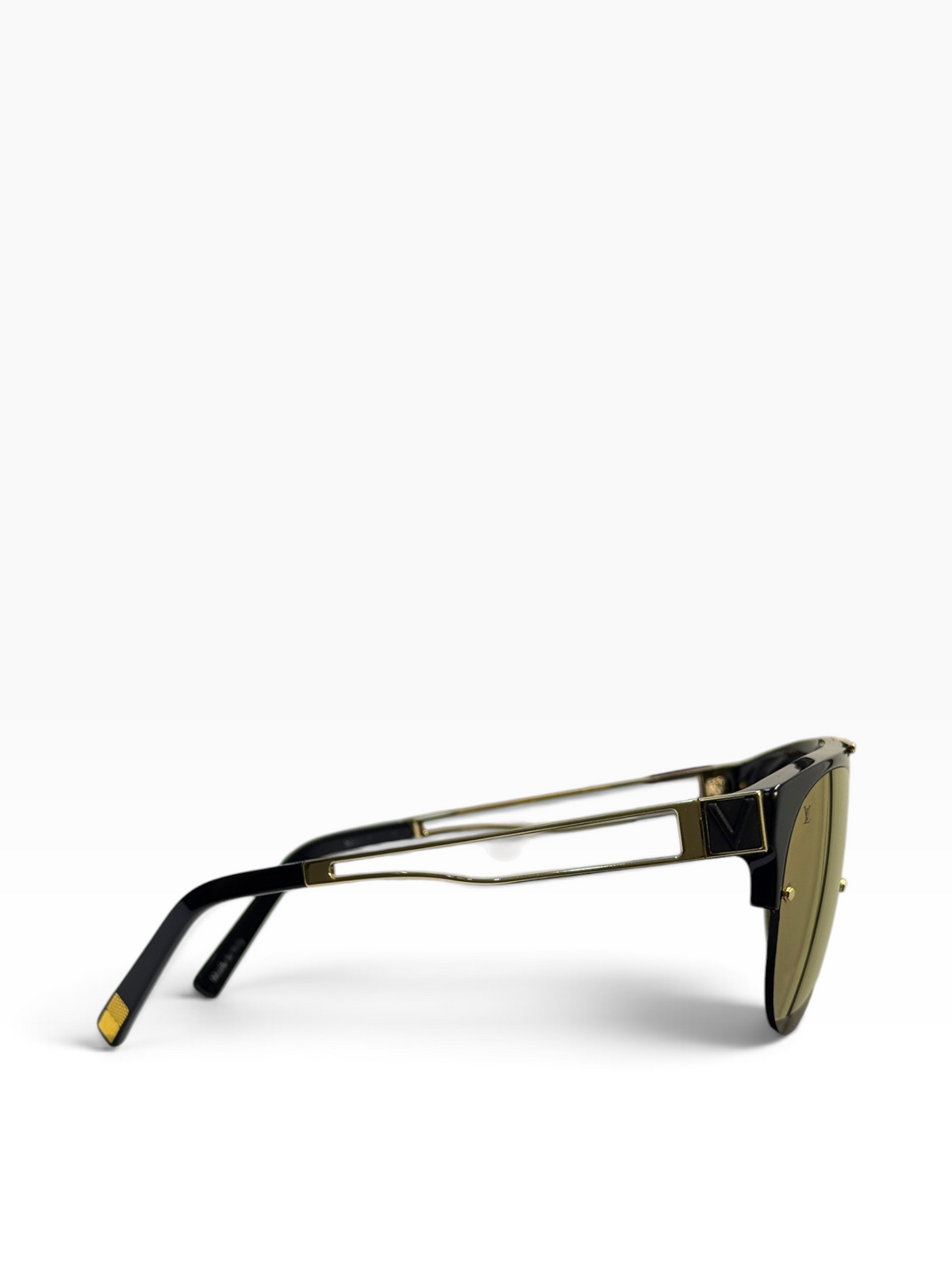 Louis Vuitton Black Acetate Mirrored Sunglasses