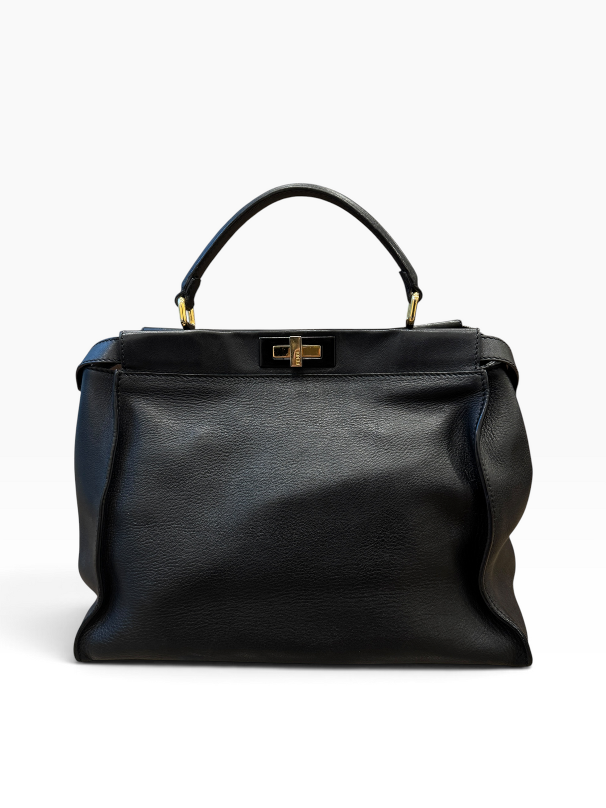 Fendi Peekaboo Black Leather
