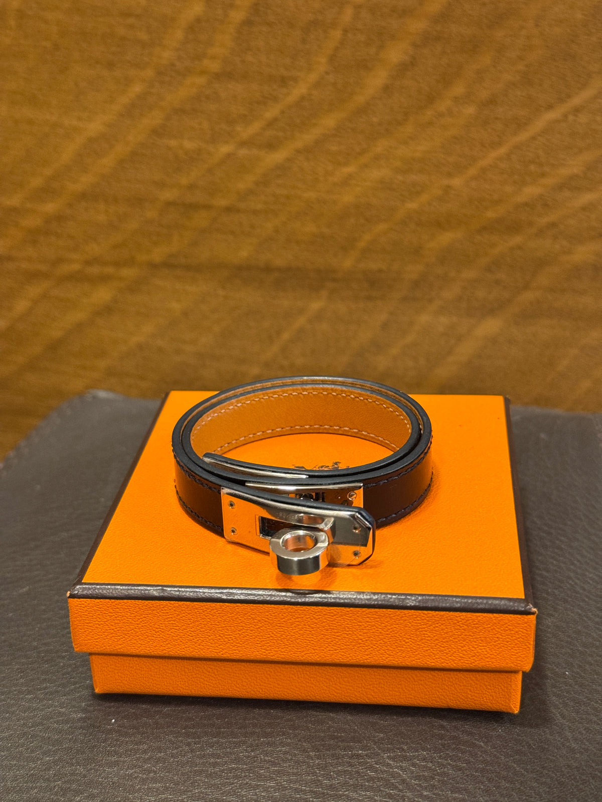 Hermes Kelly Bracelet Negro