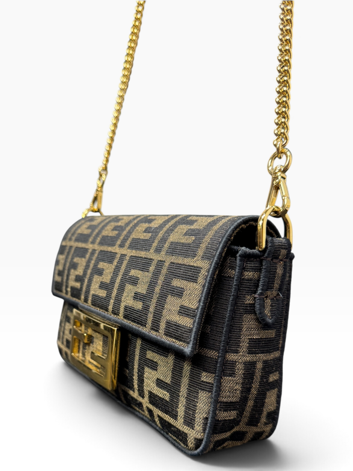 Fendi Baguette Mini Zucca Marron