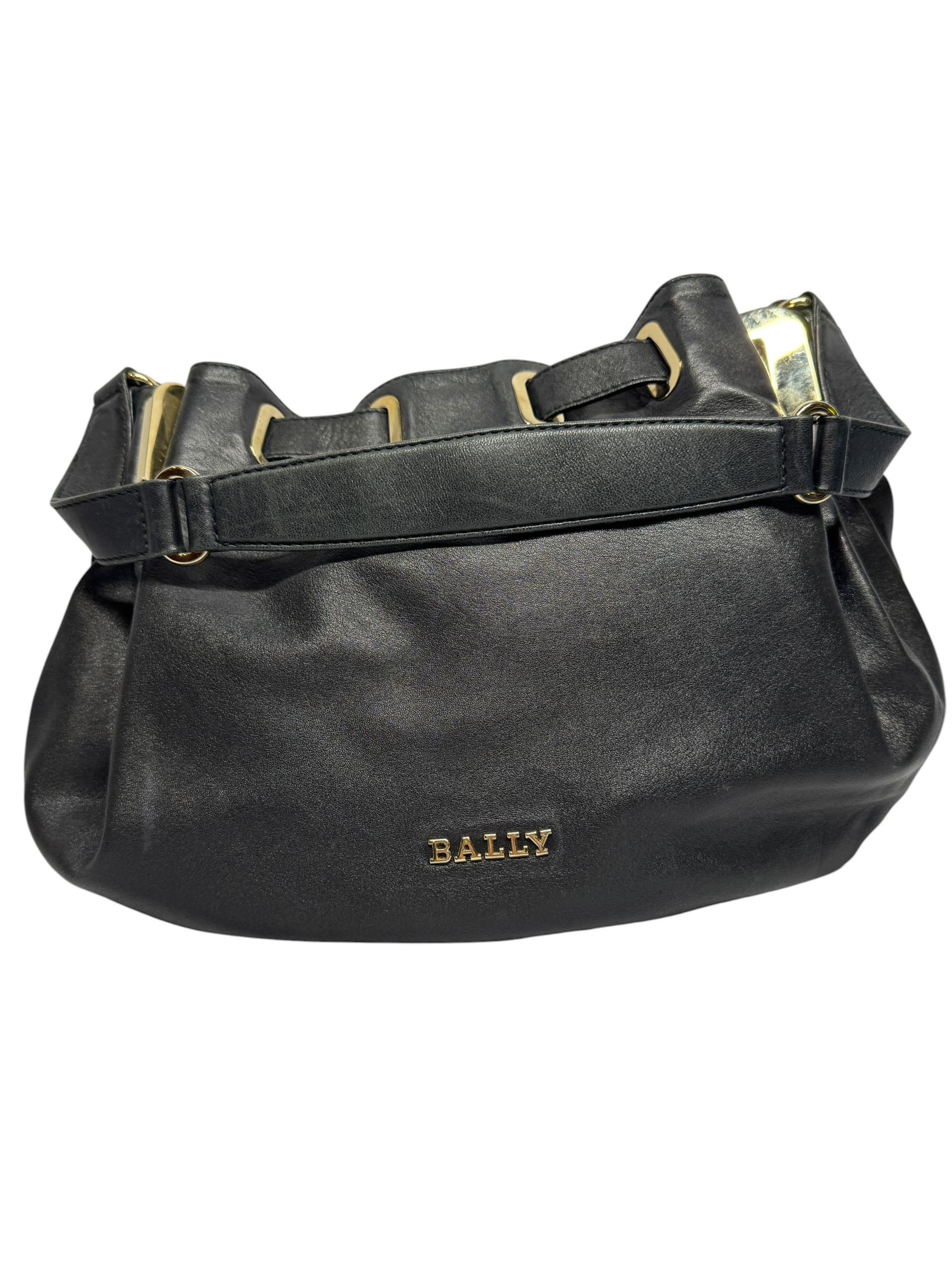 Bally Bucket Black Leather Bag