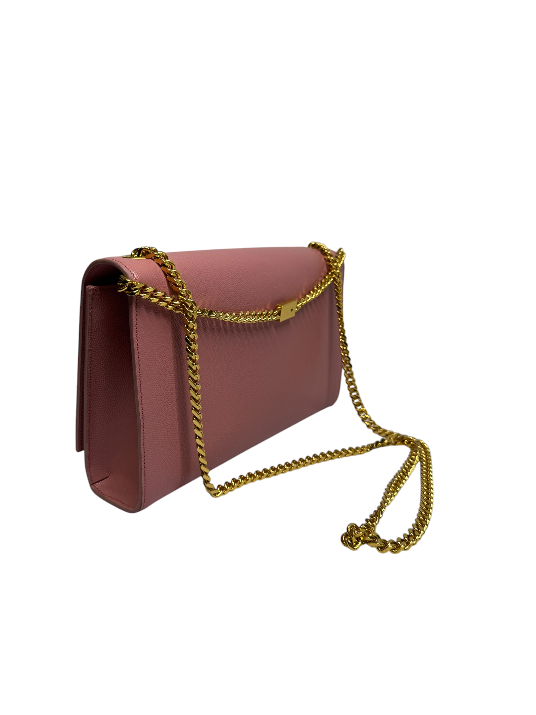Saint Laurent Kate Monogram Grainy Leather Pink