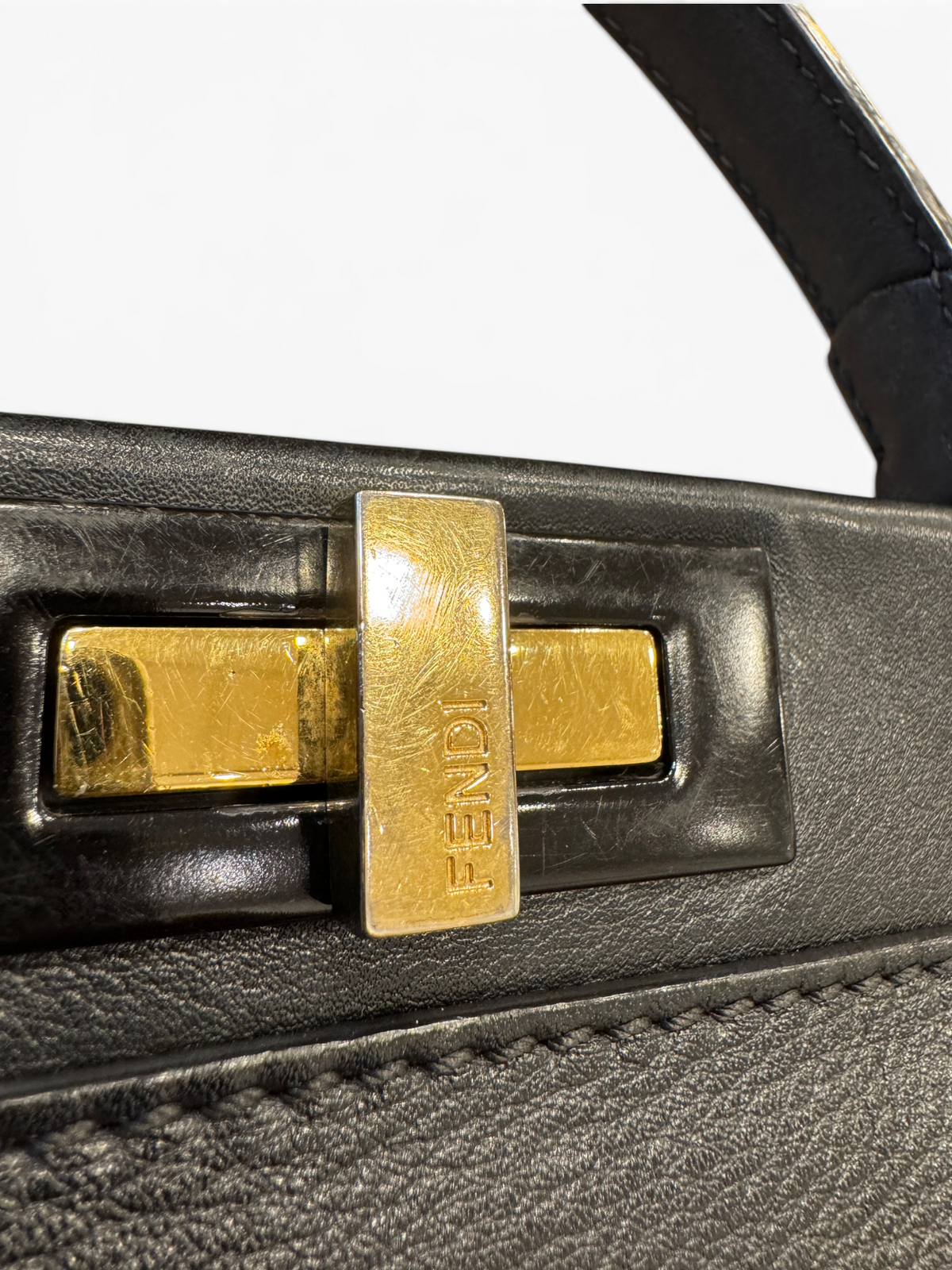 Fendi Peekaboo Black Leather