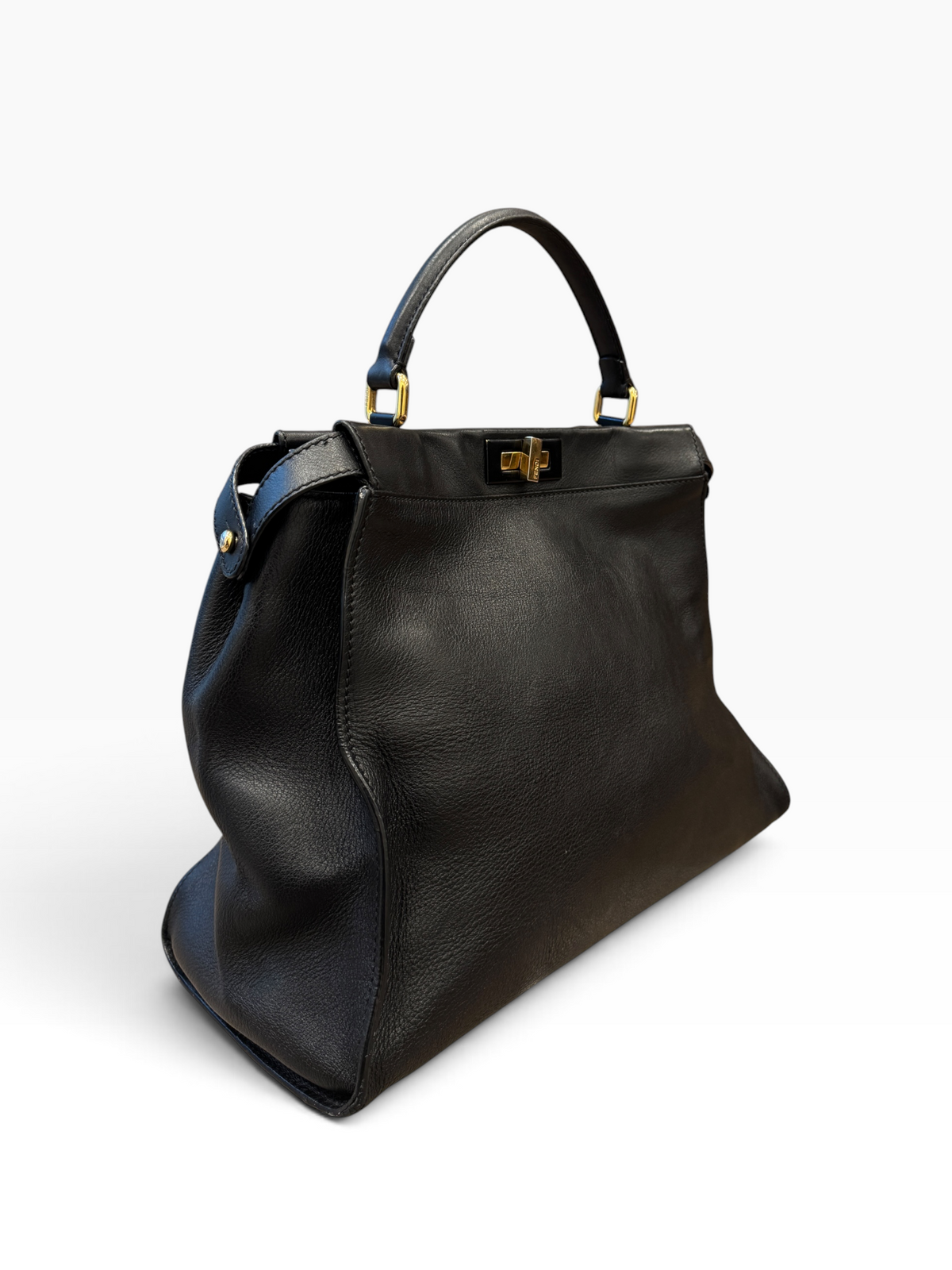 Fendi Peekaboo Black Leather