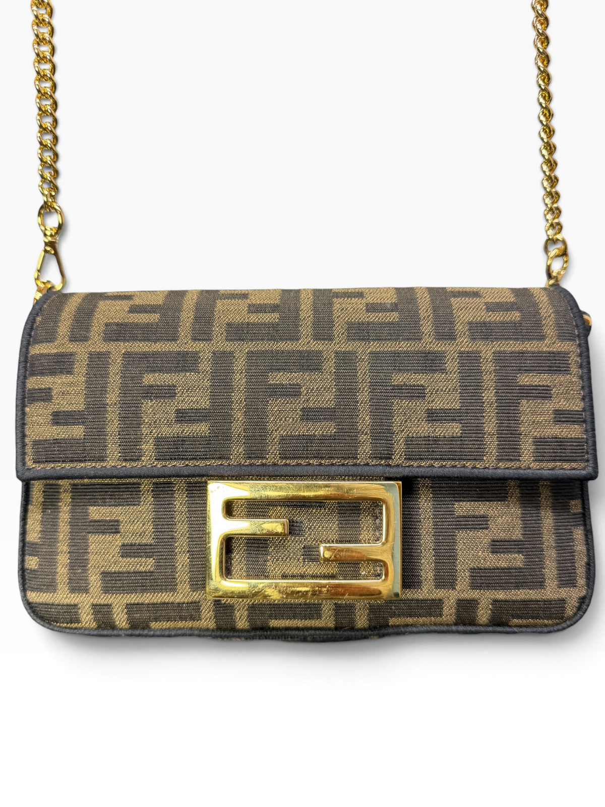 Fendi Baguette Mini Zucca Marron