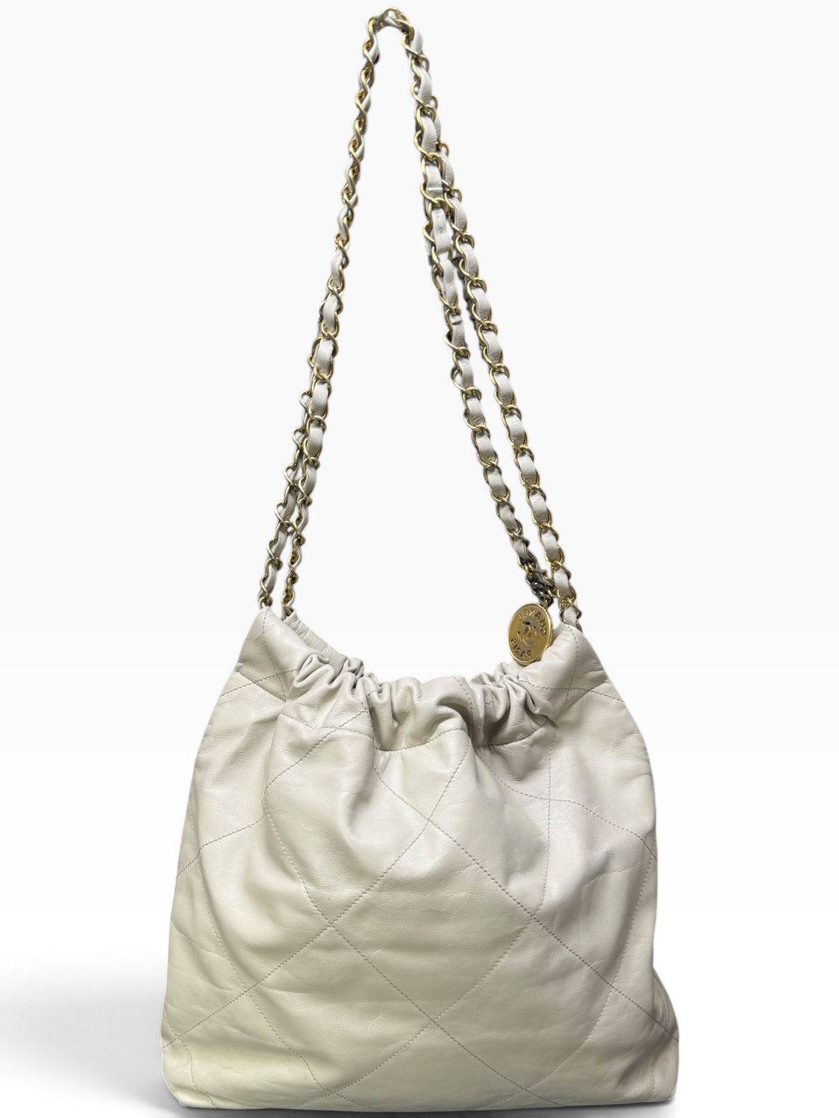 Chanel 22 Hobo Bag Small Ecru