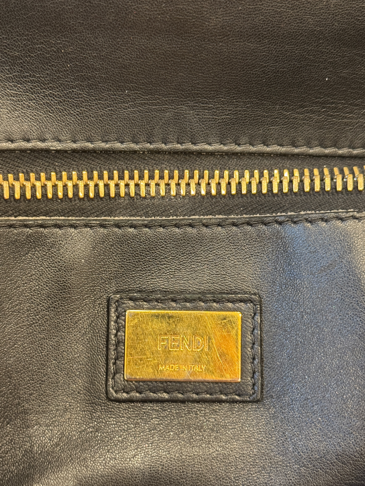 Fendi Peekaboo Black Leather