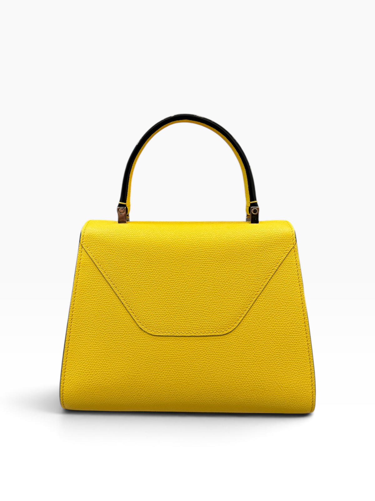 Valextra Top Handle Amarillo en Piel Italiana con Correa