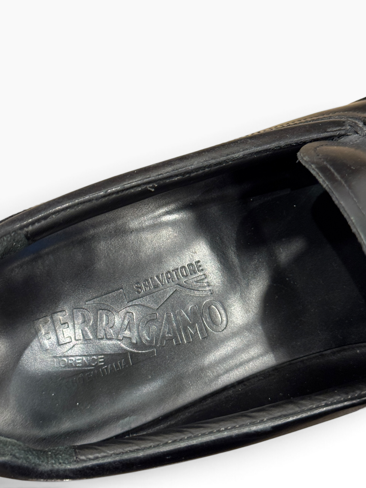 Salvatore Ferragamo Men`s Gancini Bit Leather Loafers Black