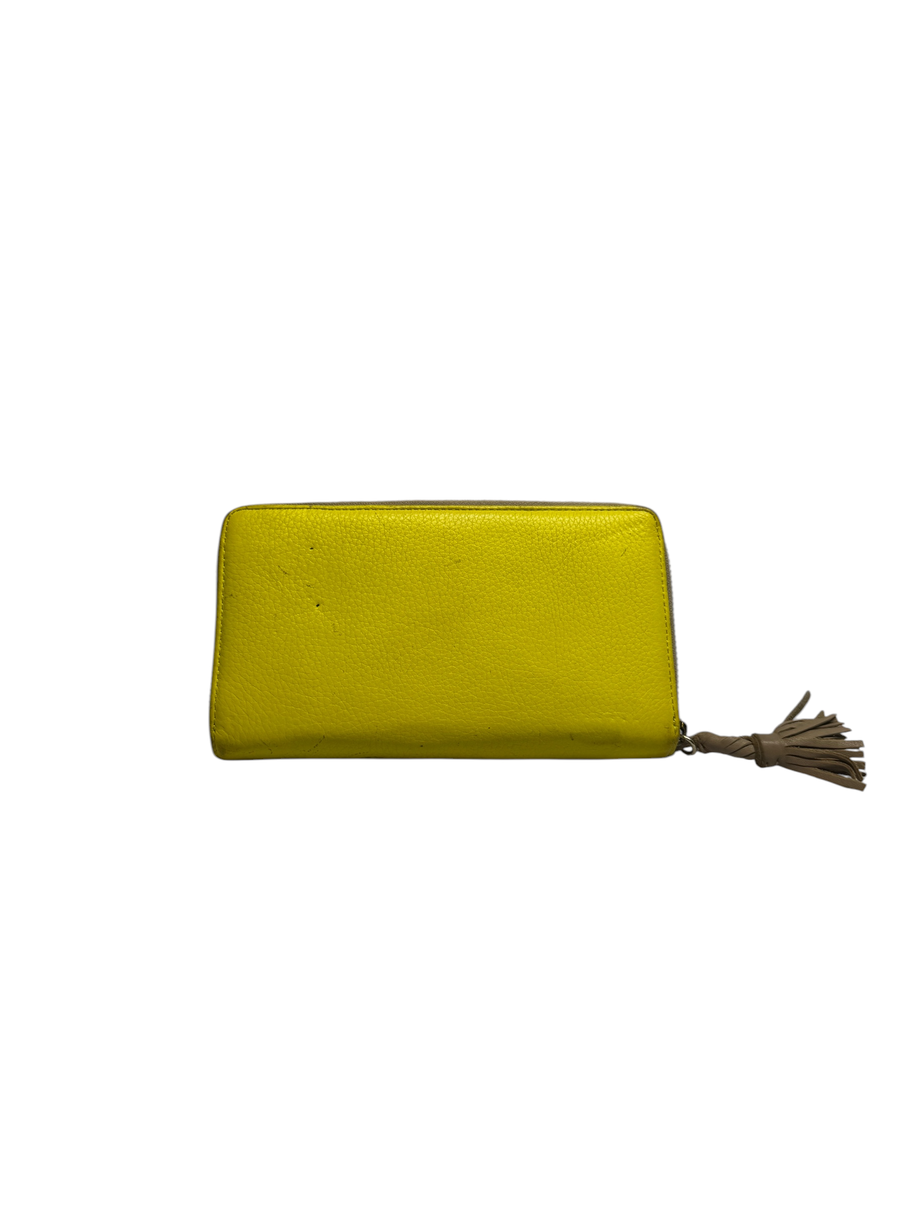 Purificacion Garcia Cartera Piel Amarilla