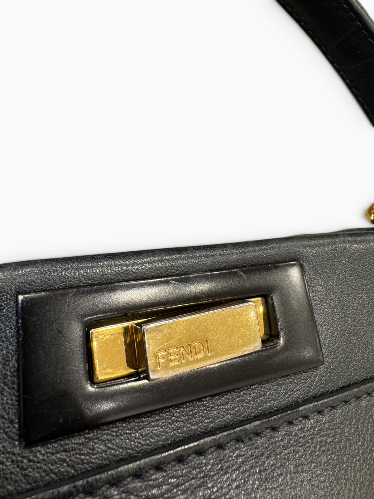Fendi Peekaboo Black Leather
