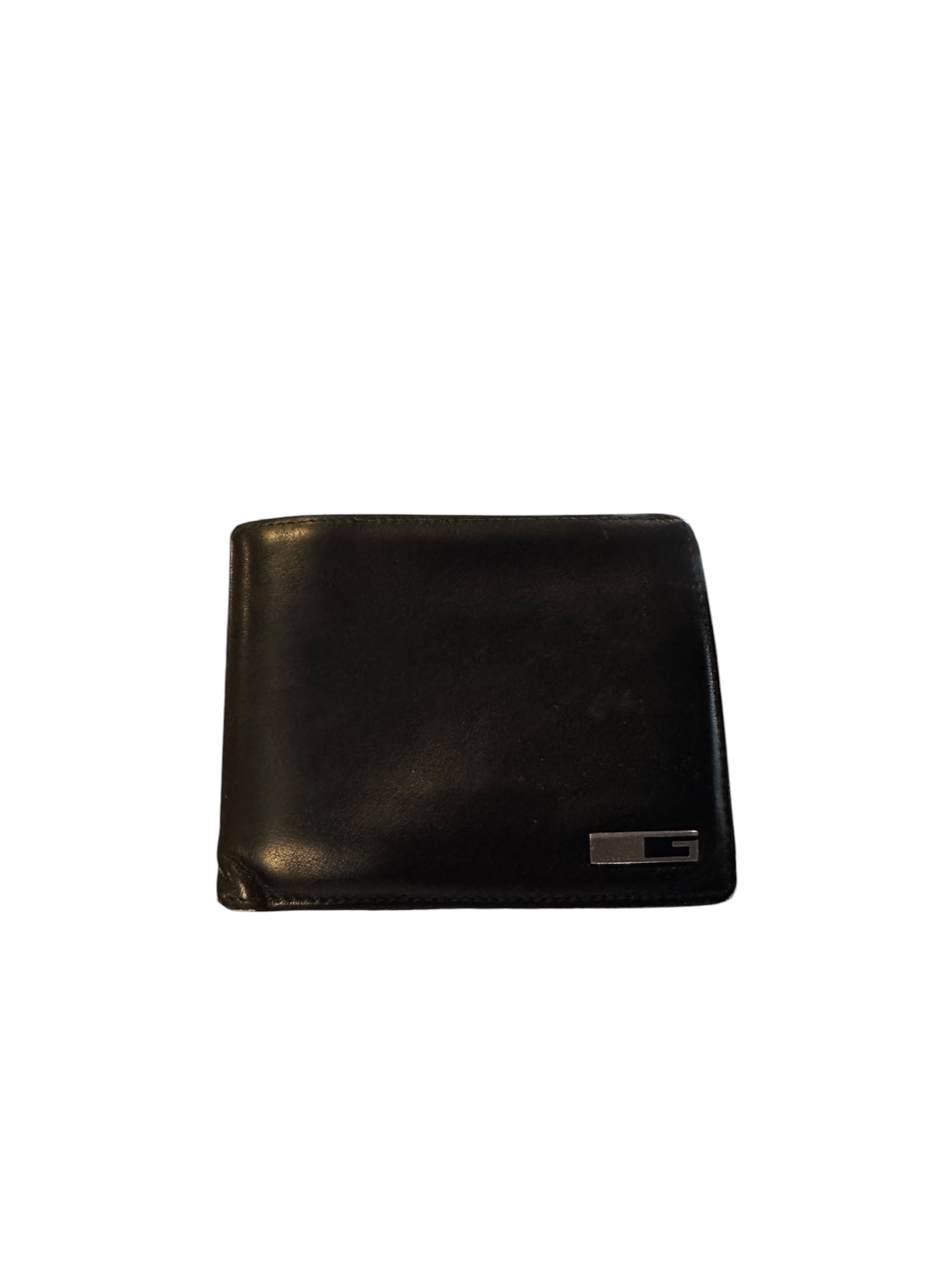 Cárter Gucci negra caballero logo rectangular