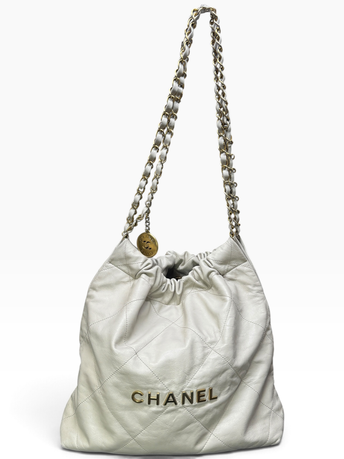 Chanel 22 Hobo Bag Small Ecru