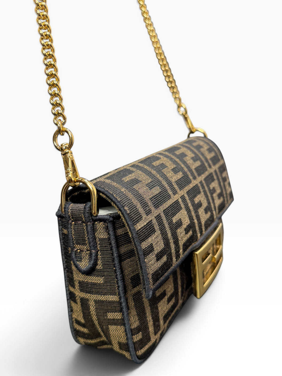 Fendi Baguette Mini Zucca Marron
