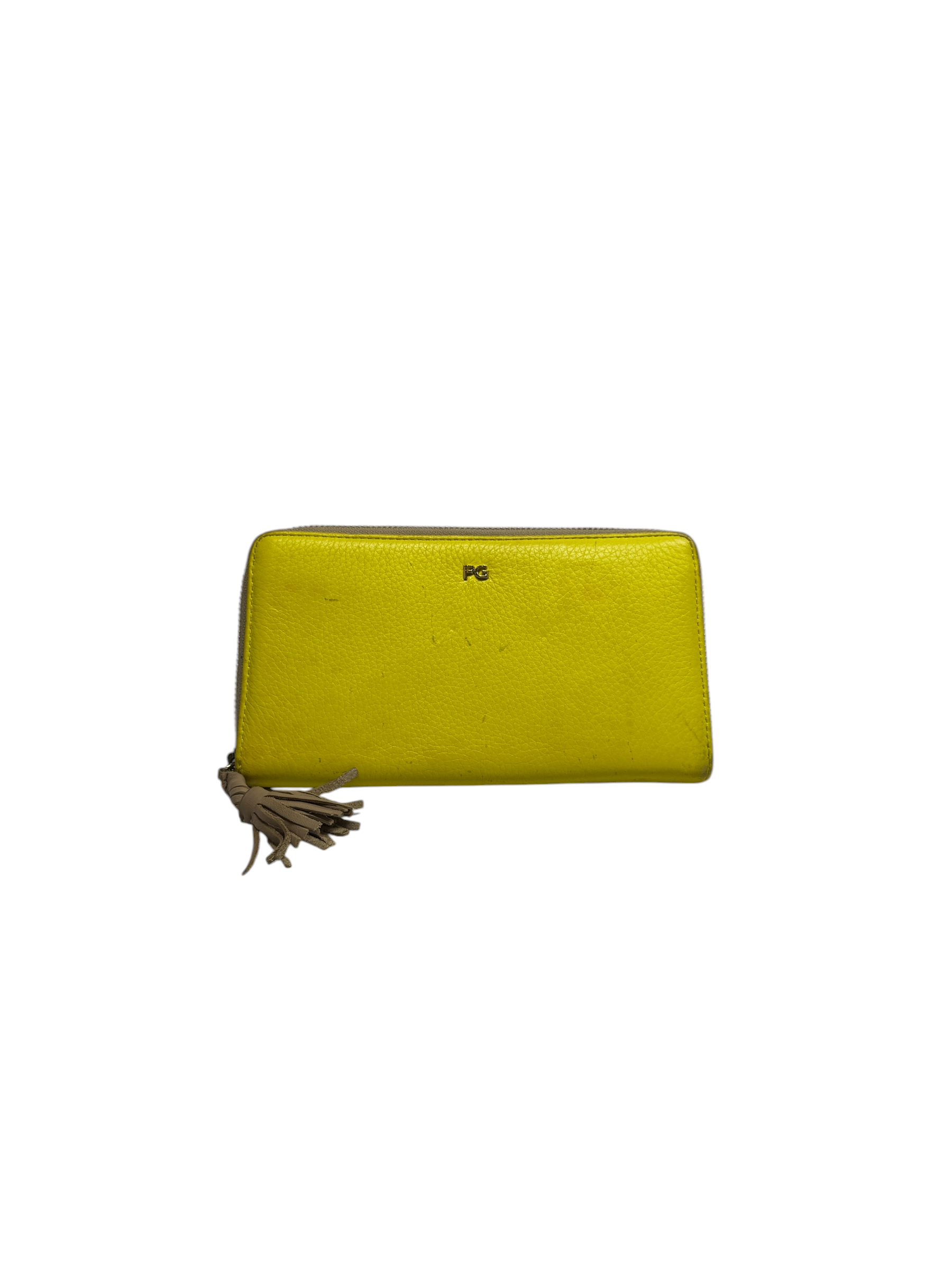 Purificacion Garcia Cartera Piel Amarilla