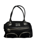 Armani Exchange Black Suede Satchel