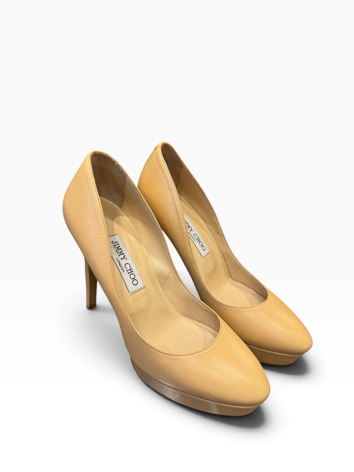 Jimmy Choo Cosmic Platform Pumps Beige