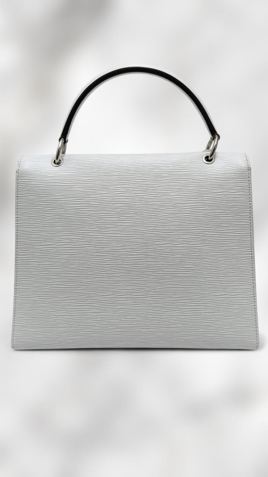 Bolso Louis Vuitton Epi Blanco con Logo LV Metalico