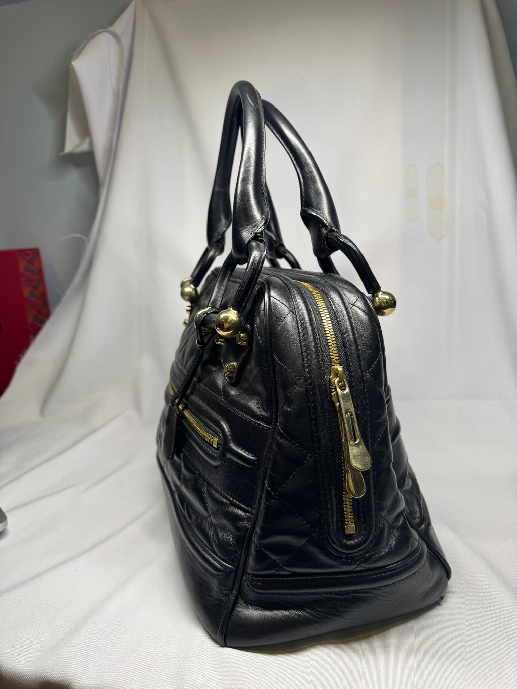 Burberry Black Quilted Leather Westbury Satchel