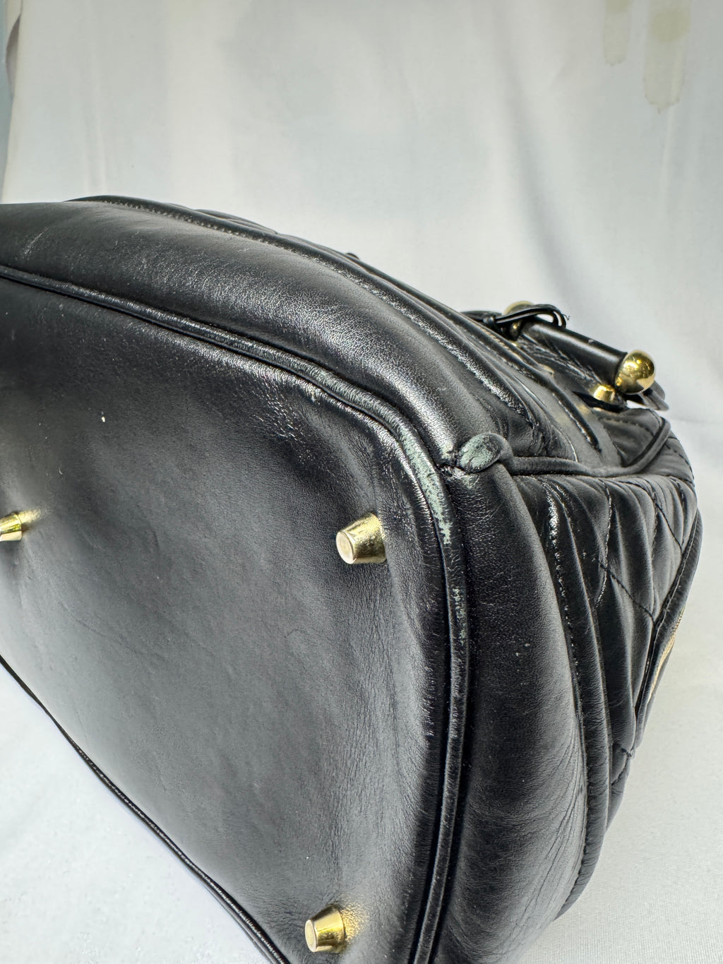 Burberry Black Quilted Leather Westbury Satchel