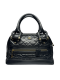 Burberry Black Quilted Leather Westbury Satchel