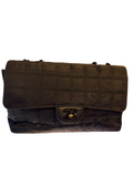 Chanel Travel Line Flap Bag Nylon Black Shoulder Bag