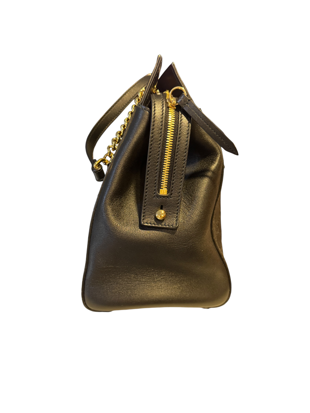 Gucci Guccissima Black Chain Tote