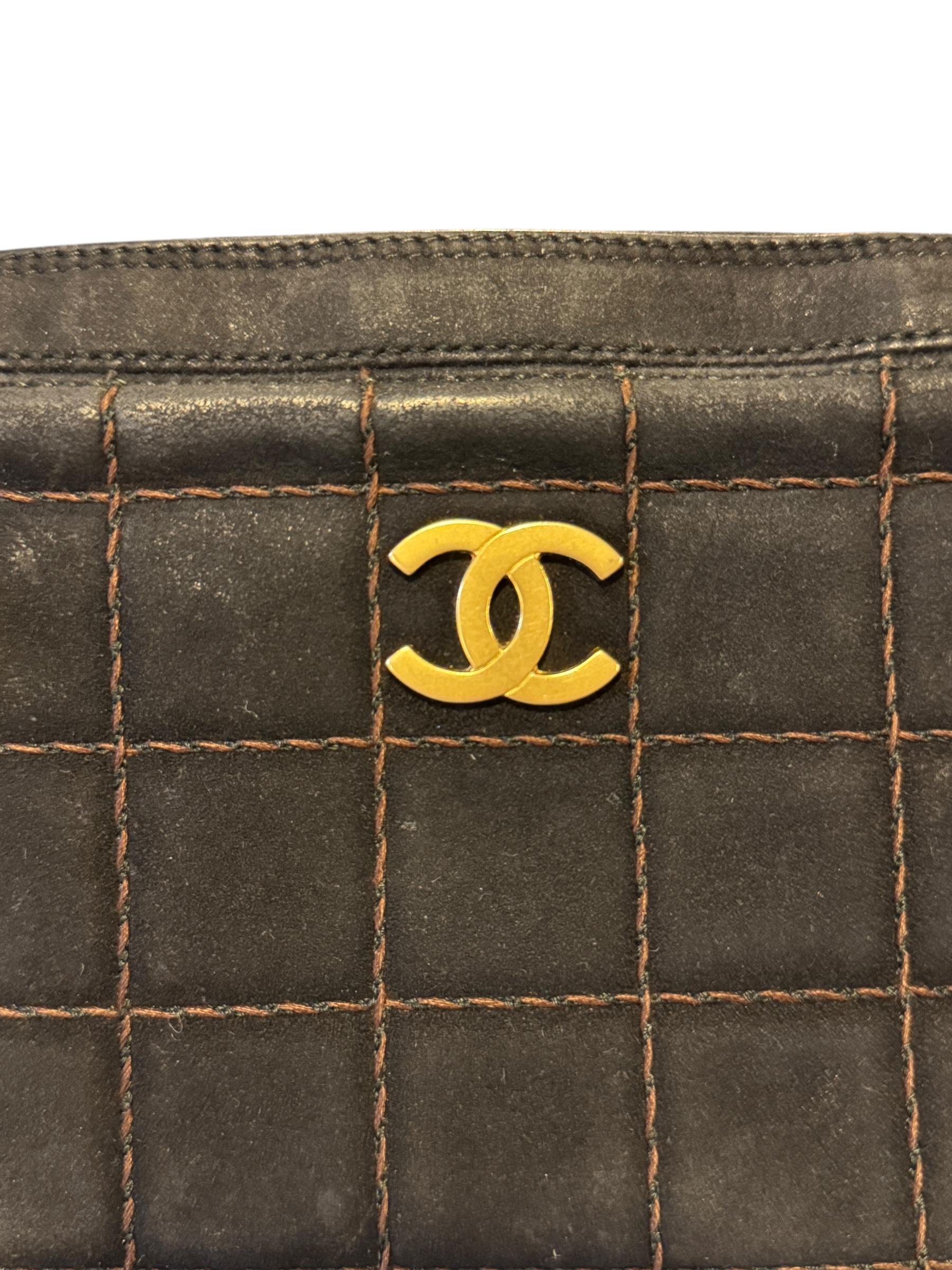Chanel Suede Square Stitch Shoulder Bag