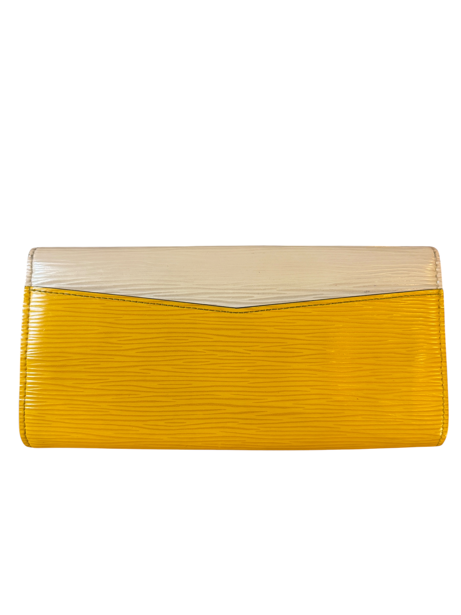 Louis Vuitton Epi Portefeuille Flore Long Wallet White Yellow