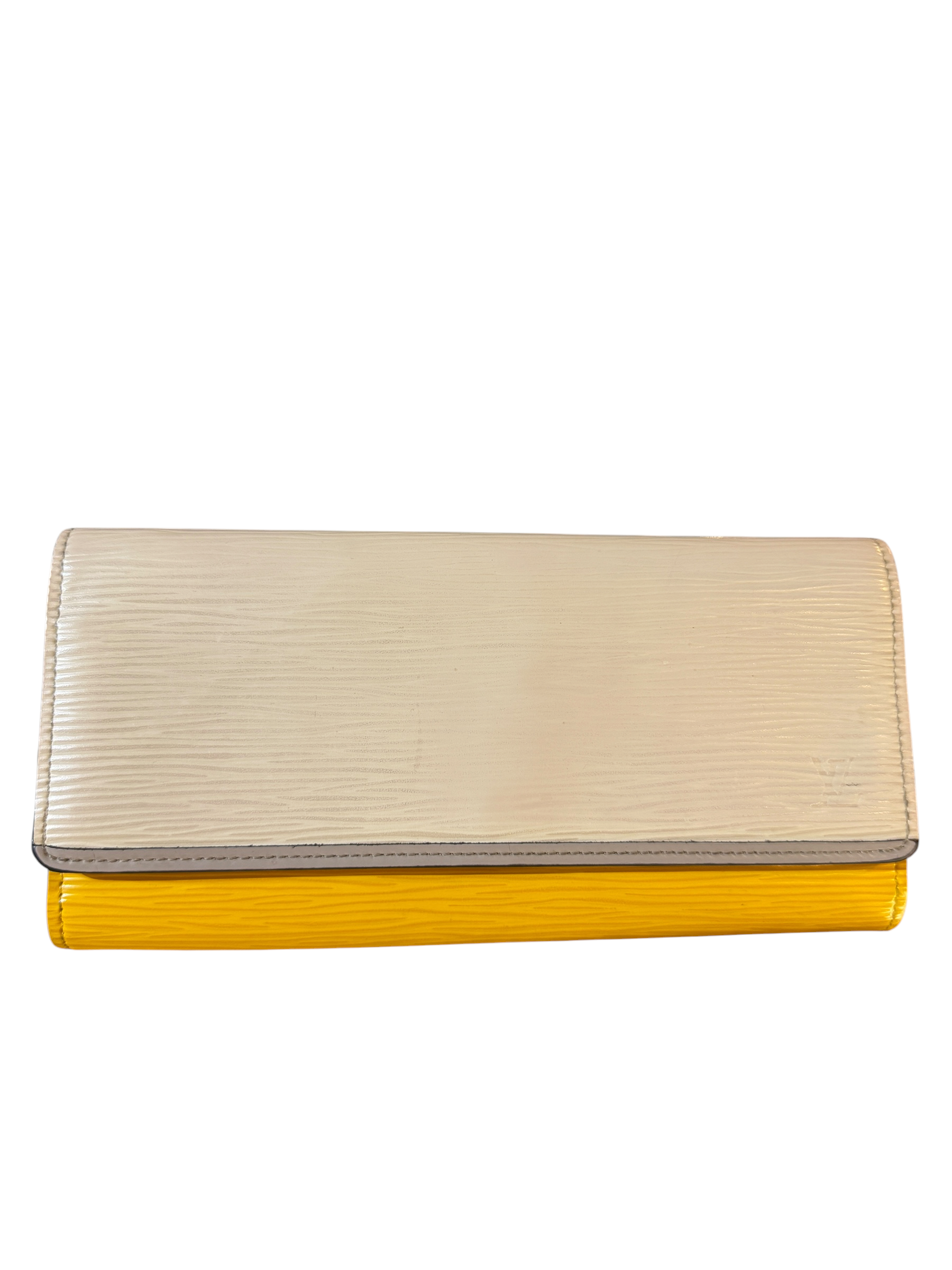 Louis Vuitton Epi Portefeuille Flore Long Wallet White Yellow