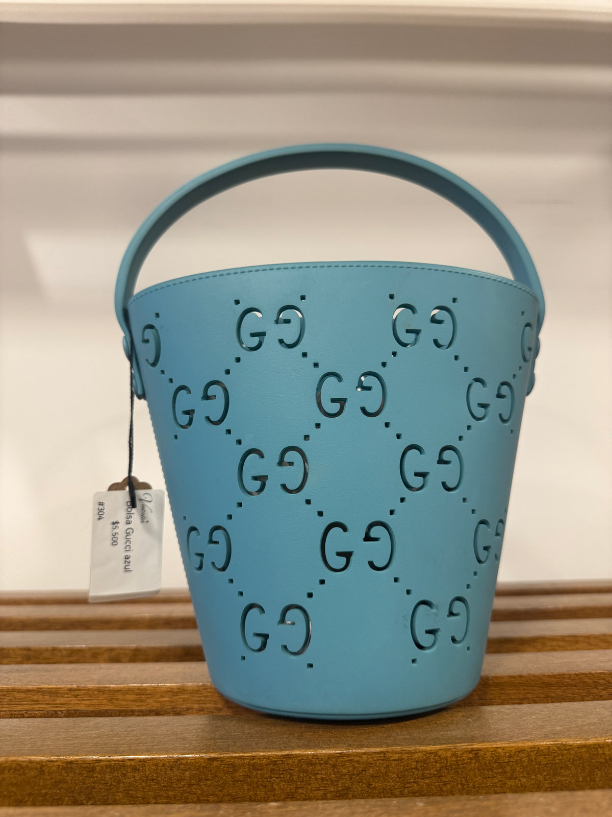 Gucci Blue Bucket Rubber Bag
