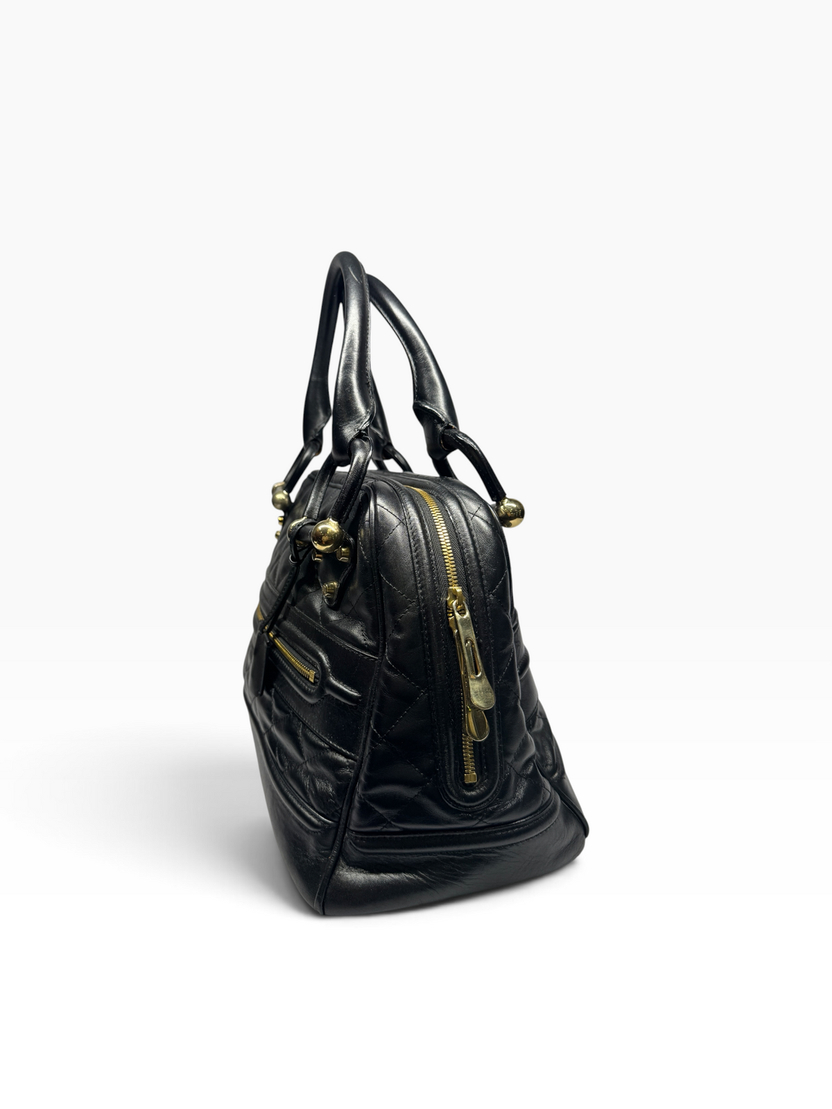 Burberry Black Quilted Leather Westbury Satchel