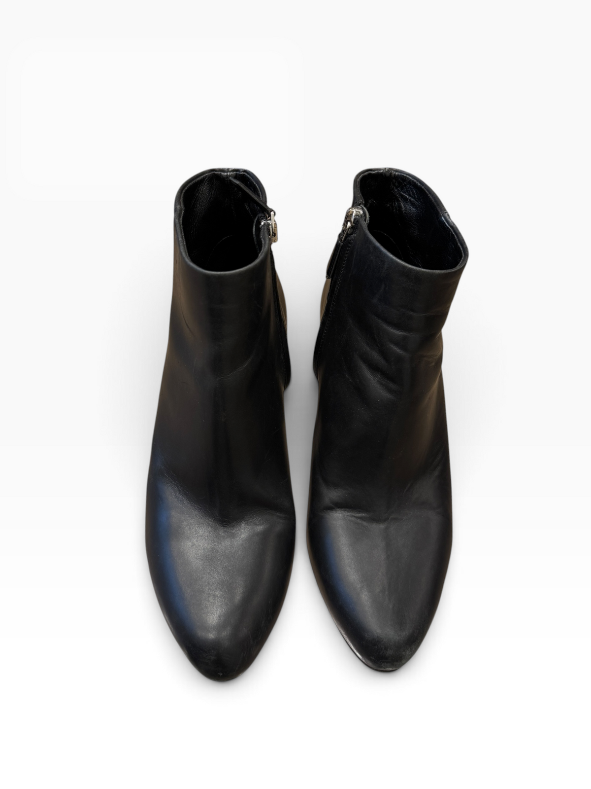 Prada Sport Black Leather Ankle Boots