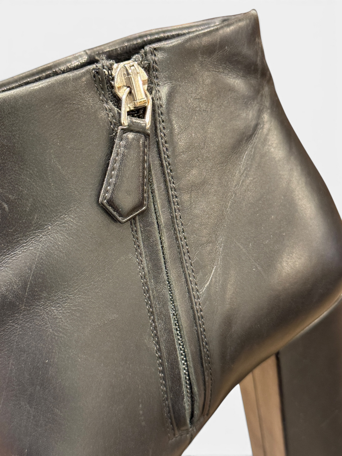 Prada Sport Black Leather Ankle Boots