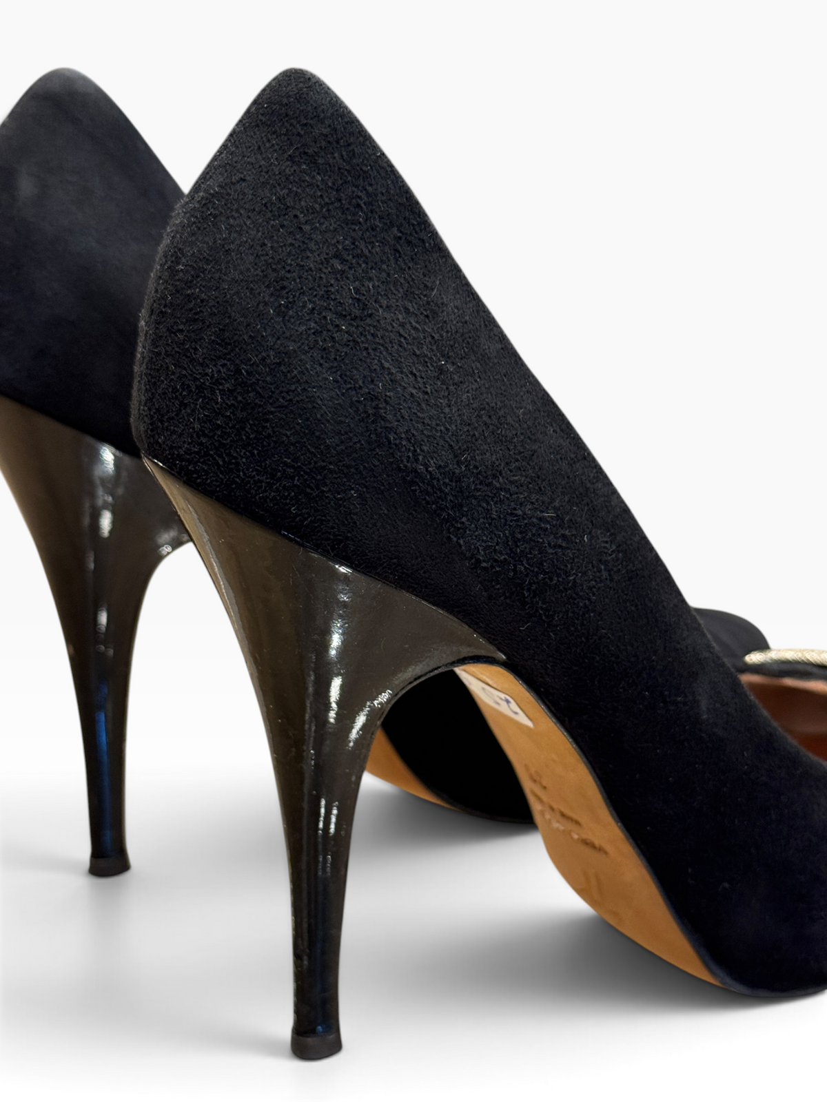 Giuseppe Zanotti Suede Rhinestone Stiletto Pumps