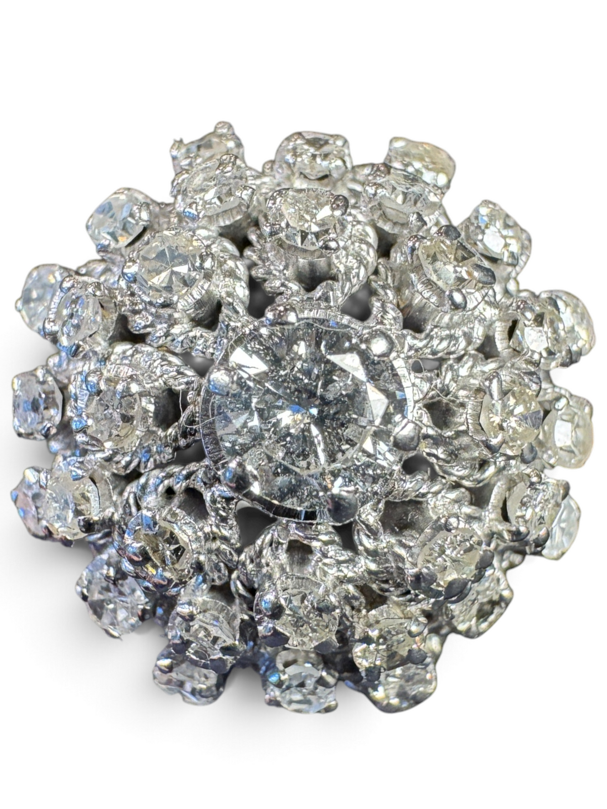 Anillo Oro Blanco y Paladio con Brillantes Naturales