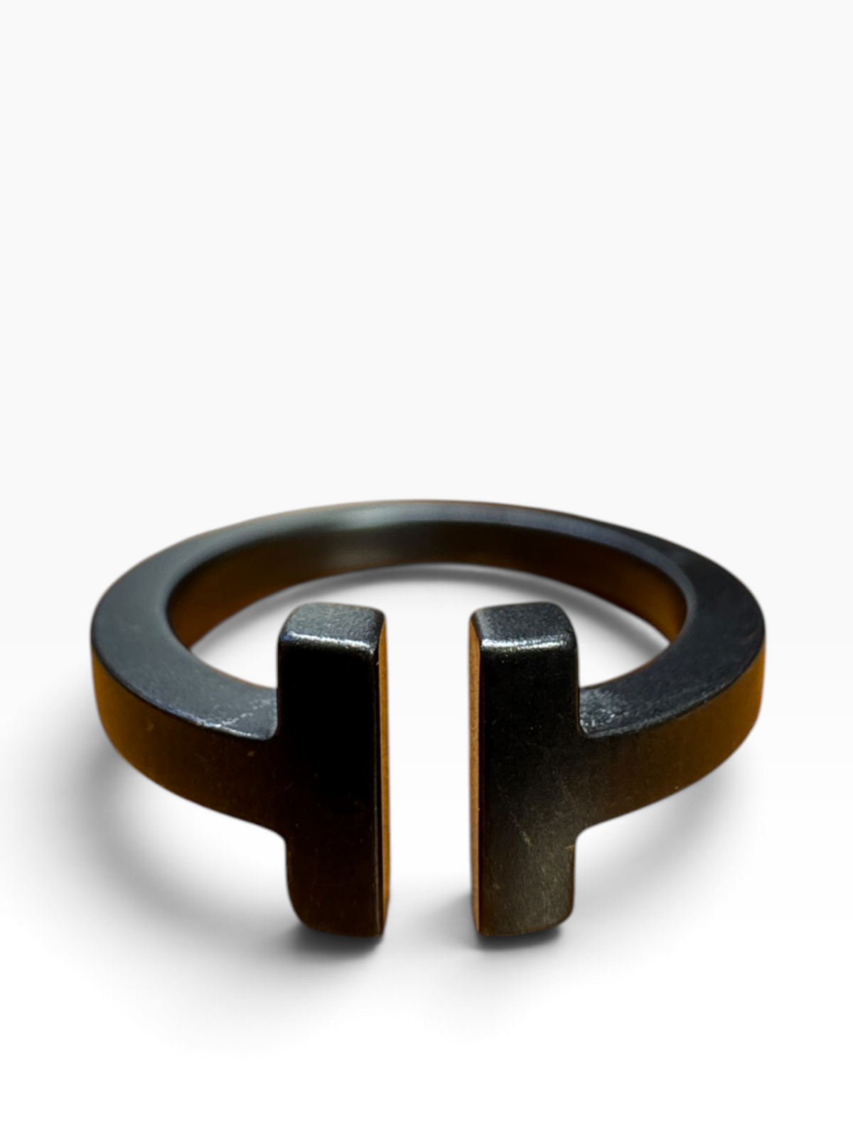 Anillo T Acero Pavonado