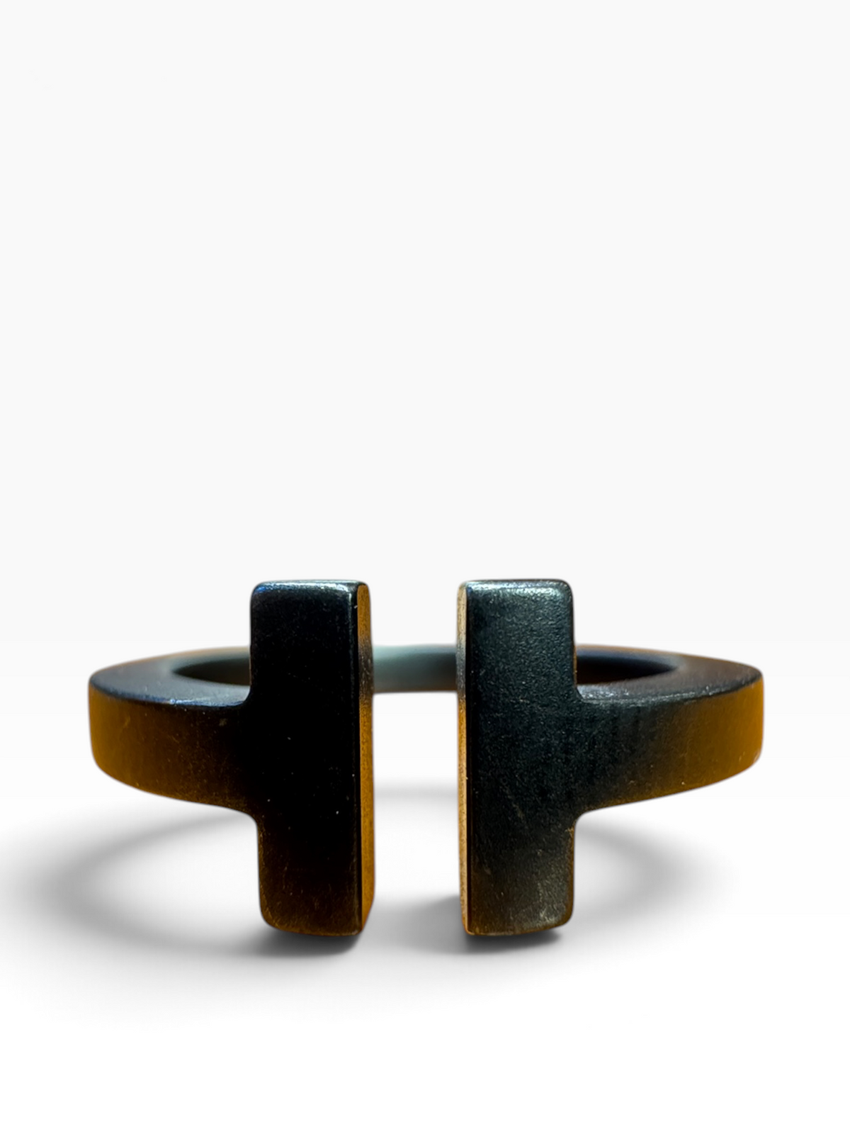 Anillo T Acero Pavonado