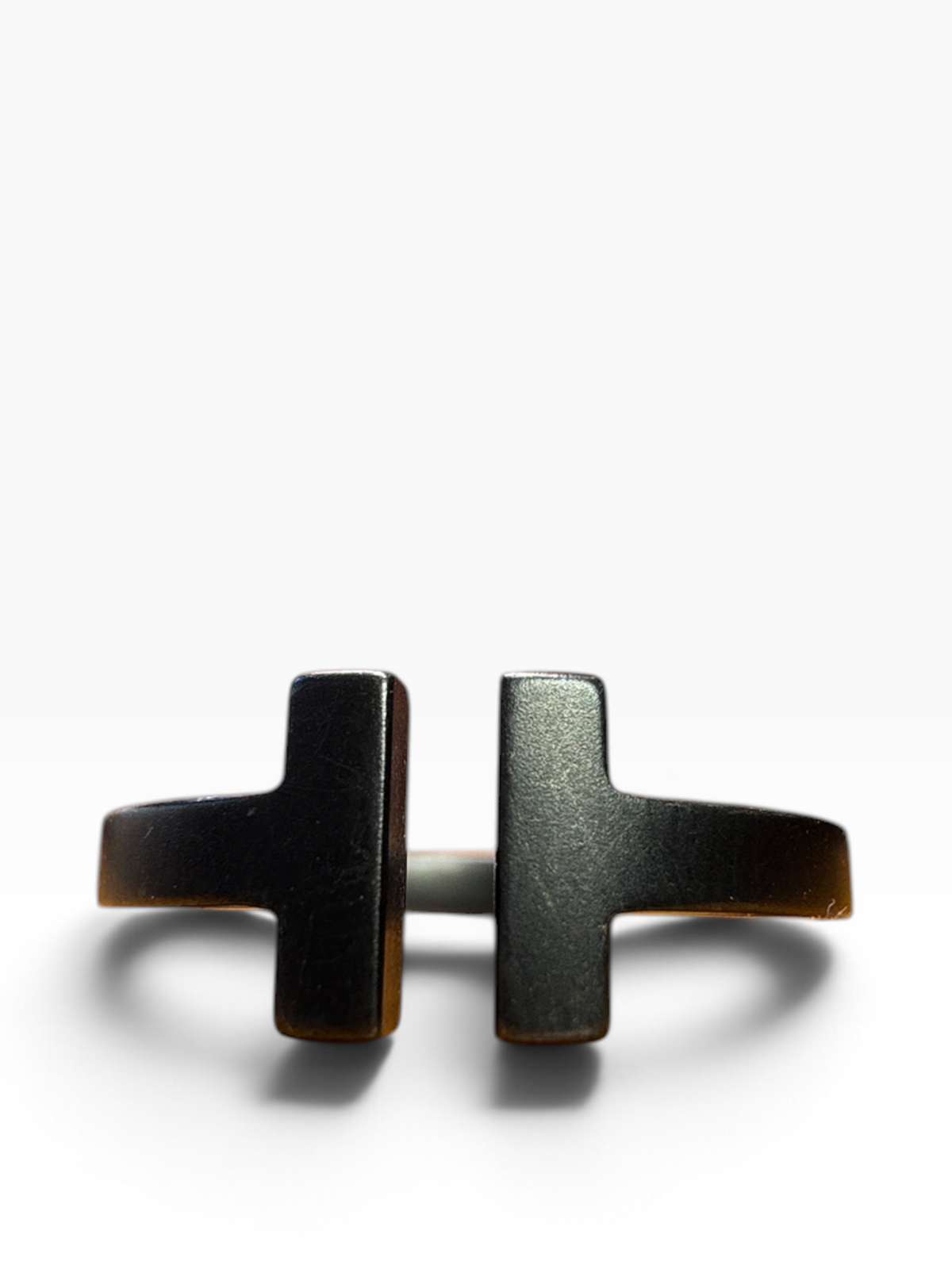Anillo T Acero Pavonado
