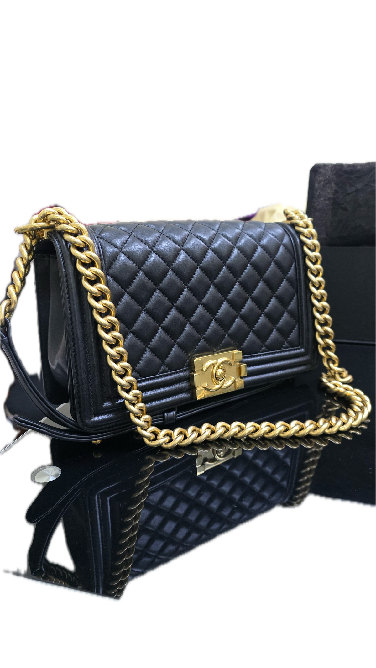 BOLSO CHANEL BOY BAG NEGRA.